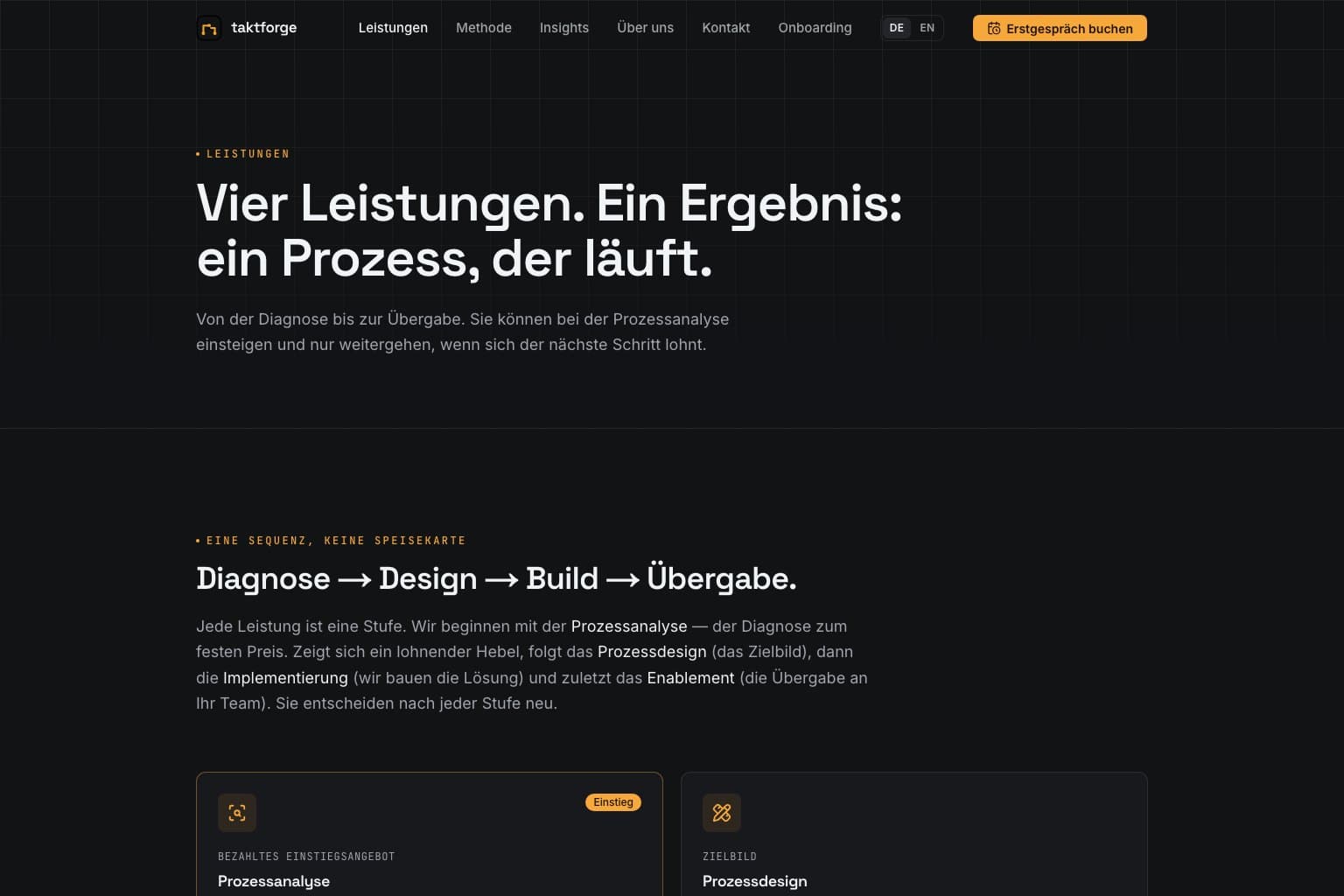 Abstrakte Galerieansicht für taktforge